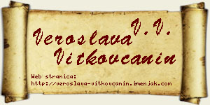 Veroslava Vitkovčanin vizit kartica
